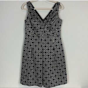 Lauren Ralph Lauren Black Gold Jacquard Party Dress 14P